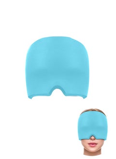 Fazza Migraine Relief Cap, Gel Headache Relief Cap, Migraine Ice Compress Turban Cap, for Puffy Eyes, Tension & Stress Relief, Reusable Cold/Hot Therapy (Blue)  - Image 1