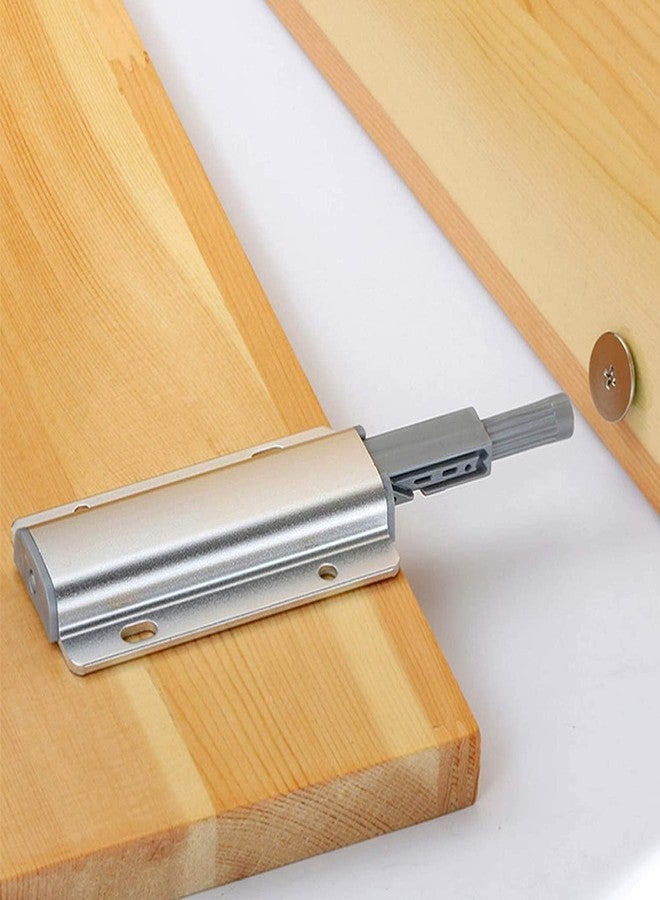 Met Craft 8 pc Magnetic Heavy Duty Push to Open Close Door Latches for Cabinets, Push to Release Pop Out Kitchen Hardware for Drawer, Closure, Cupboard, Wardrobe, Closet, Door (Silver-Grey) - Image 3