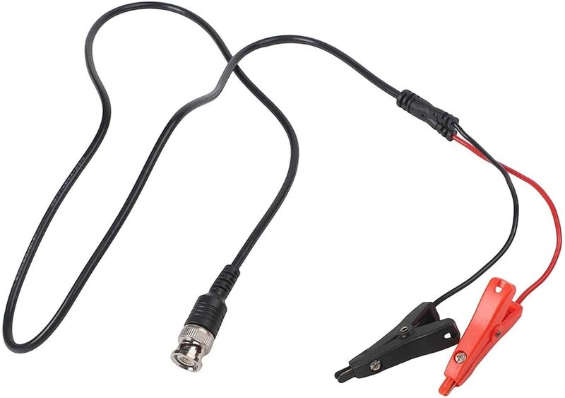 BNC Male to Kelvin Clip Probe 110cm Coaxial Test Cable with Alligator Clips Brass Nickel Plated Connectors - Image 1