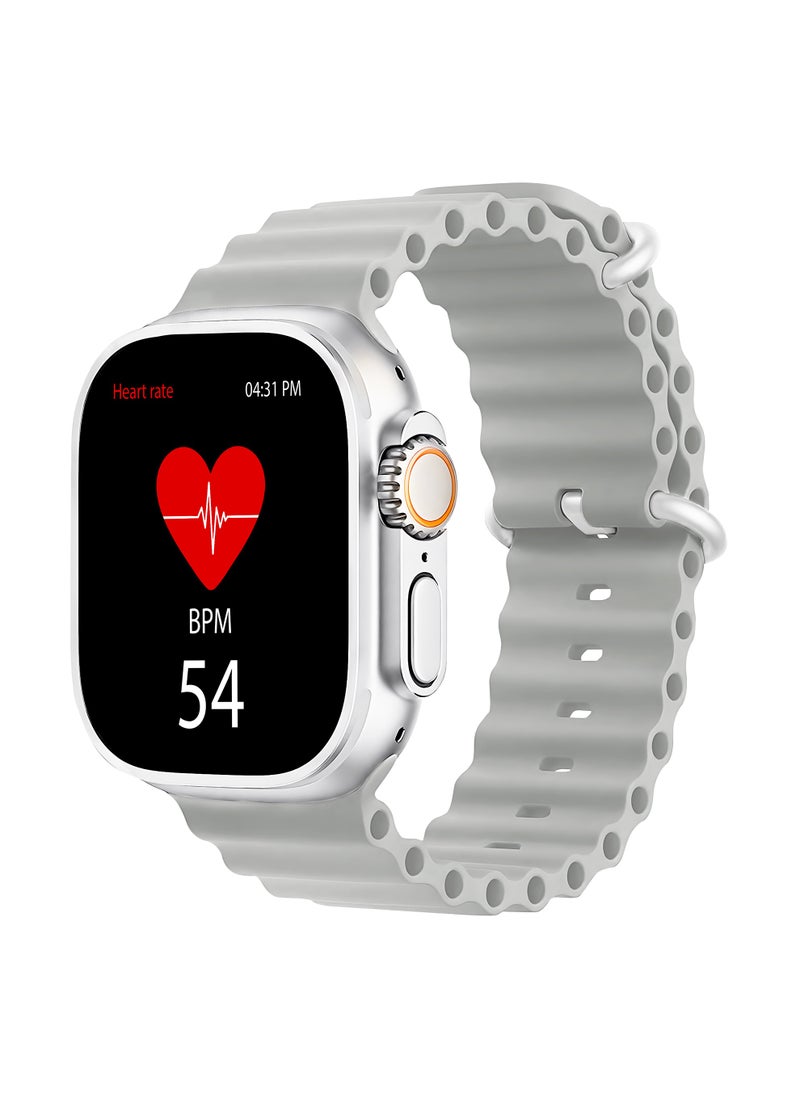 TOUCHMATE - TOUCHMATE Smartwatch with Bluetooth Calling & Extra Strap | Gray - Image 1