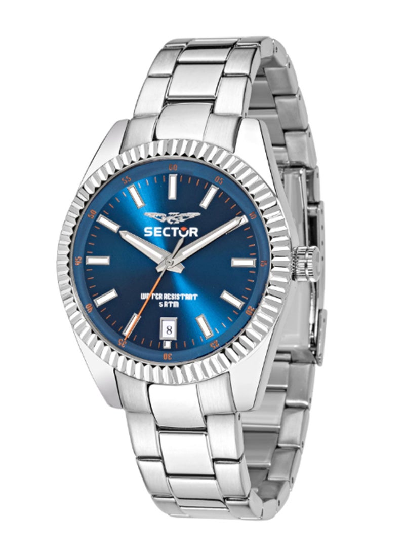 240 41MM 3H BLUE DIAL BRACELET SS CASE