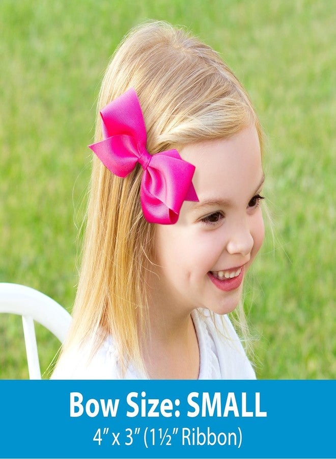 Wee Ones Girls' Plain Wrap Classic Grosgrain Hair Bows on a WeeStay No-Slip Hair Clip, Handmade, Small, Oatmeal - Image 3