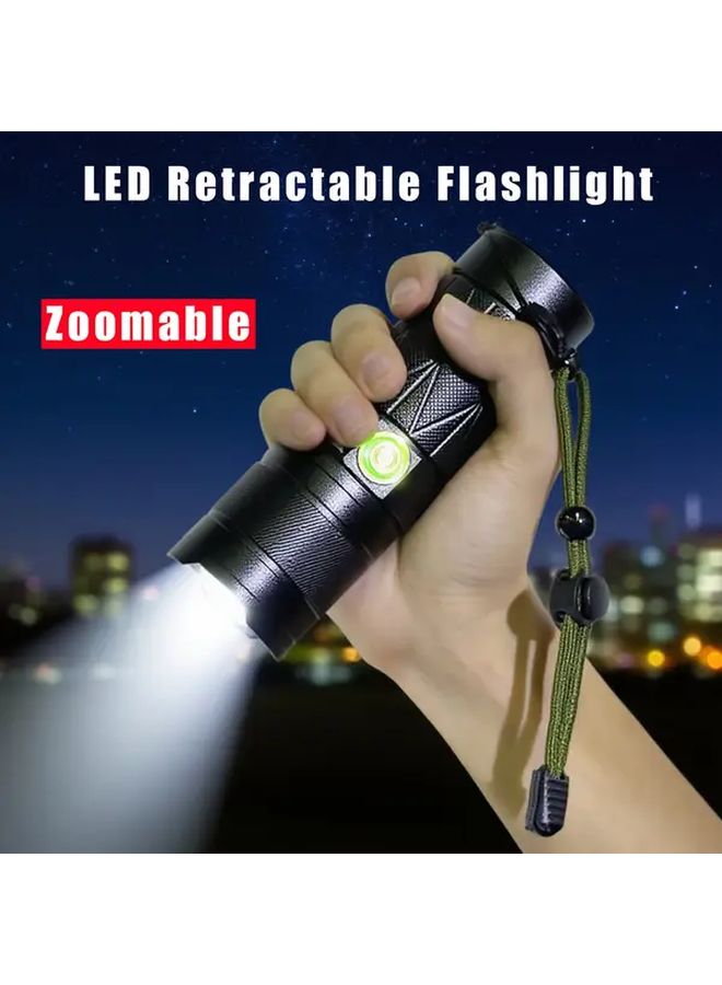 6000mAh USB C Rechargeable Flashlight Power Bank 9 Modes Heavy Duty Aluminum Alloy 1pc - Image 2