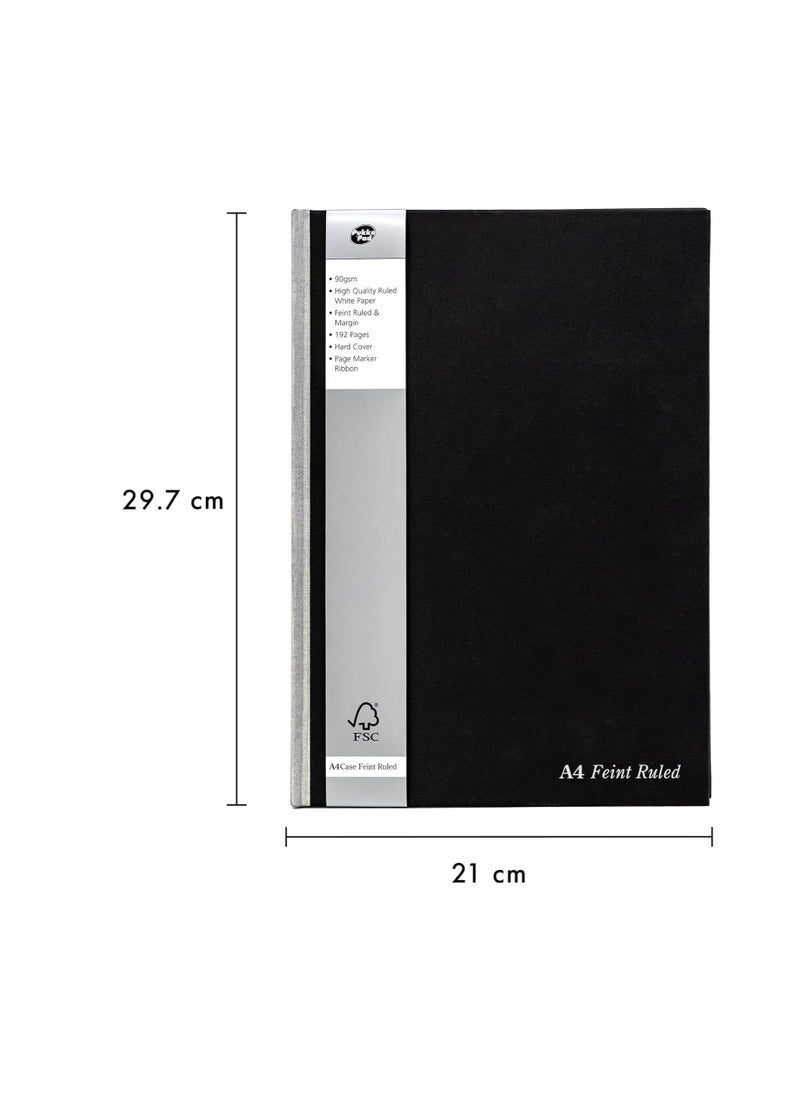 1 Pukka Pad Black Linen Casebound A4 Pad – Pack of 1 Hardback Notebooks with 192 Pages of 90GSM Paper with 8mm Lines and Margin – 29.7 x 21cm, Black - pzsku/Z07961B9F34BDBA7B7392Z/45/_/1729076548/f6abd0d7-230a-4b41-8023-9741ffc71c2a