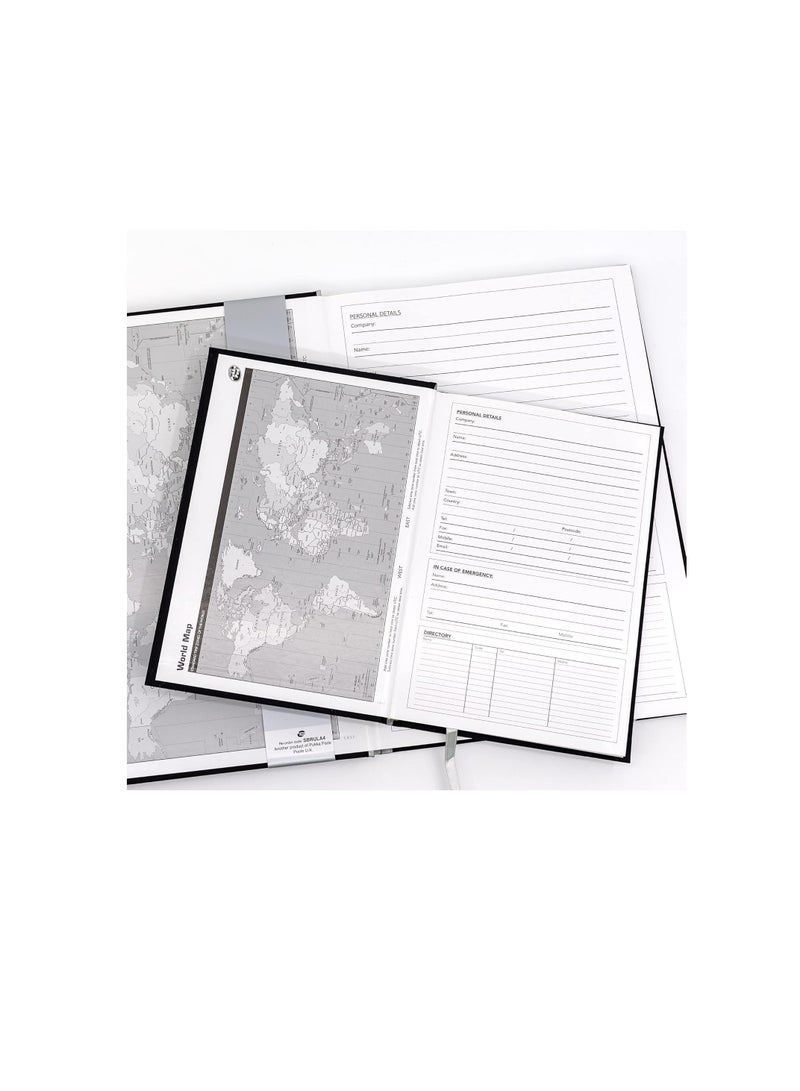 Pukka Pad 1 Pukka Pad Black Linen Casebound A4 Pad – Pack of 1 Hardback Notebooks with 192 Pages of 90GSM Paper with 8mm Lines and Margin – 29.7 x 21cm, Black - Image 5