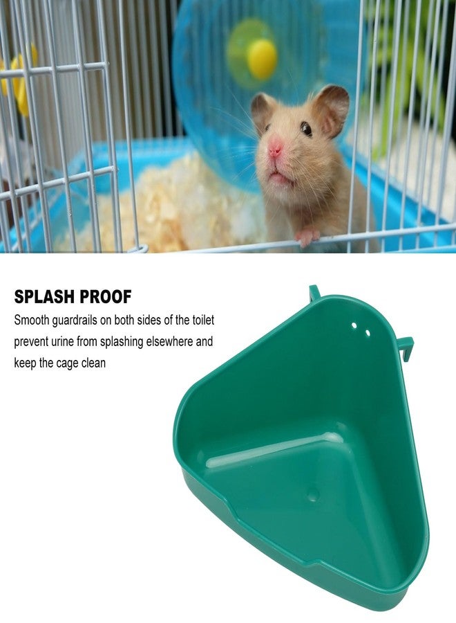 Fockety Corner Litter Pan for Ferrets, Rabbits, Rats, Guinea Pigs and Other Small Animals, Splash Proof Triangle Potty Trainer Corner Litter Bedding Box for Baby Rabbit, Chinchillas (S - Image 3
