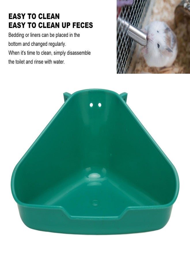 Fockety Corner Litter Pan for Ferrets, Rabbits, Rats, Guinea Pigs and Other Small Animals, Splash Proof Triangle Potty Trainer Corner Litter Bedding Box for Baby Rabbit, Chinchillas (S - Image 4