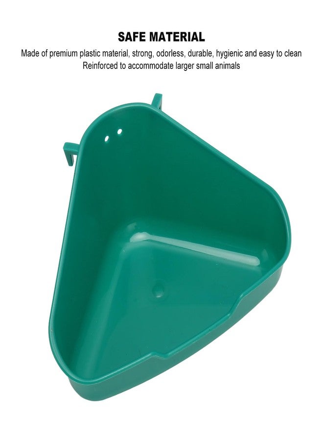 Fockety Corner Litter Pan for Ferrets, Rabbits, Rats, Guinea Pigs and Other Small Animals, Splash Proof Triangle Potty Trainer Corner Litter Bedding Box for Baby Rabbit, Chinchillas (S - Image 2