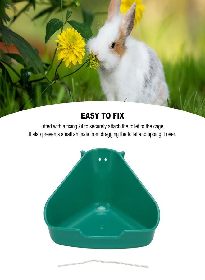 Fockety Corner Litter Pan for Ferrets, Rabbits, Rats, Guinea Pigs and Other Small Animals, Splash Proof Triangle Potty Trainer Corner Litter Bedding Box for Baby Rabbit, Chinchillas (S - Image 5
