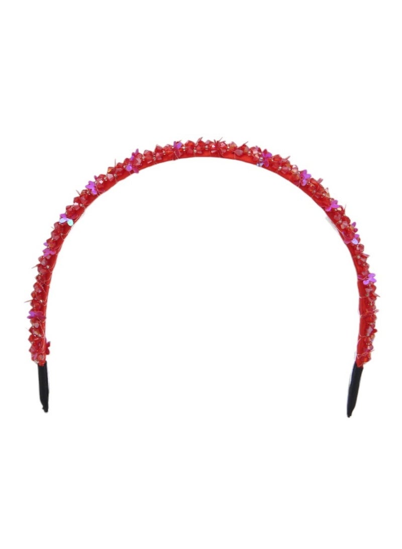 Bidani Festival Headband - Red - Image 2