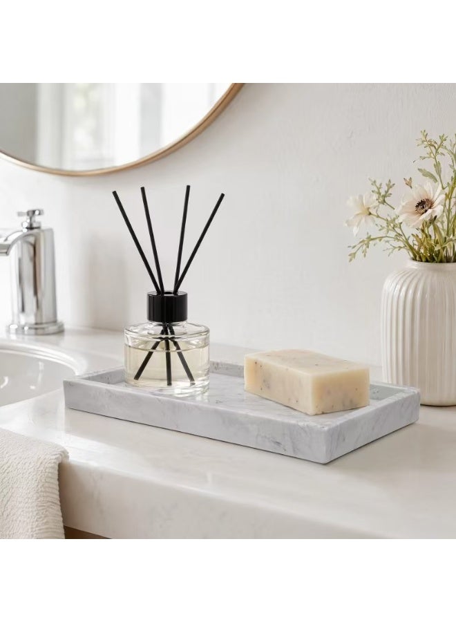 Carrara White Marble Tray, 30x20x3 cm, Polished Surface - Image 1