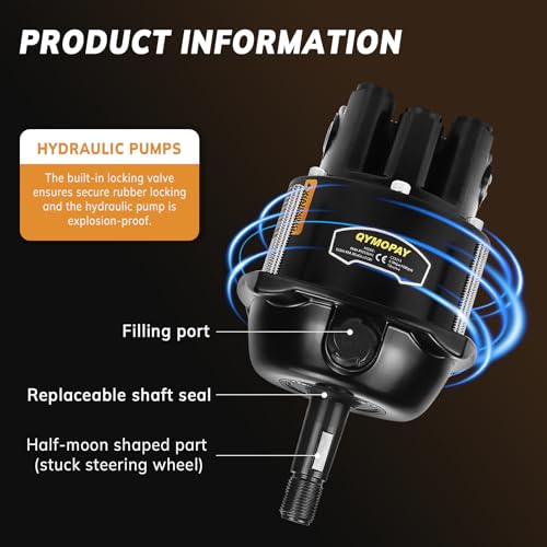QYMOPAY 150HP Hydraulic Outboard Steering Kit, Marine Hydraulic Steering System with Bi-Directional Locking Cylinders and 24 ft High Strength Nylon Hose, Single Station, Single Engine Use - Image 5