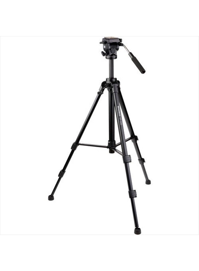 Magnus VT-300, Video Tripod System with Fluid Head, Extends to 64”, Max Load 15 lbs. Mid-Level Spreader, Replaceable Rubber Feet. Plus Quick Release plate, Pan Bar, Carry Case with Shoulder Strap - Image 1