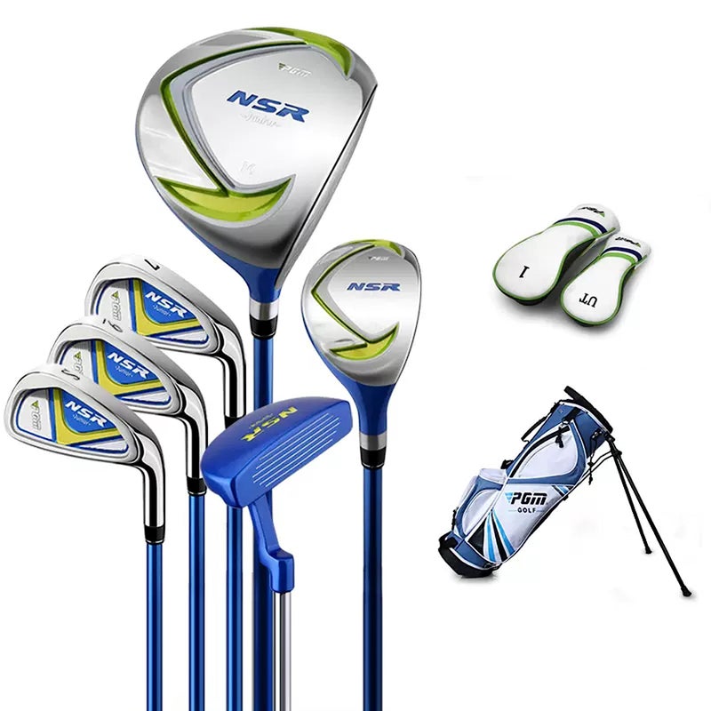 PGM Golf Club Set 6 Pieces Junior Complete Golf Club Set for Kids Children Right Handed Driver1 Hybrid Iron79S Putter Golf Stand Bag