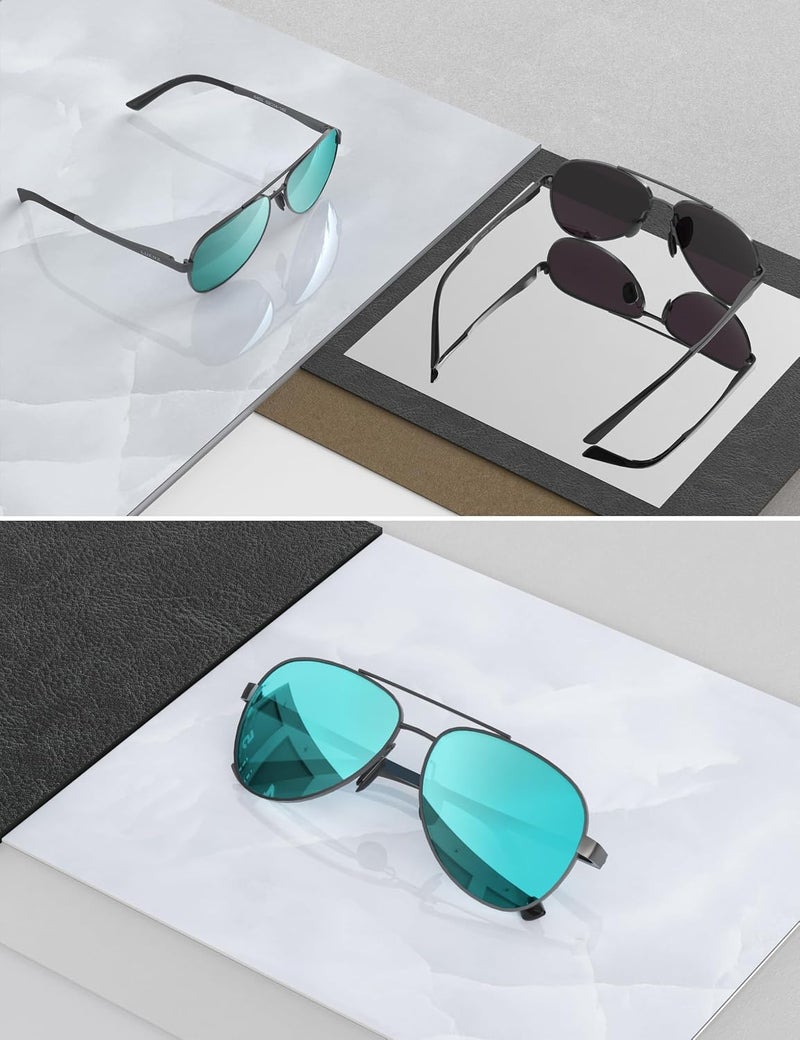 LUENX Aviator Sunglasses for Men Women Polarized - UV400 Protection, Stylish Shades 59 MM, Driving, Outdoor Activities - Image 3