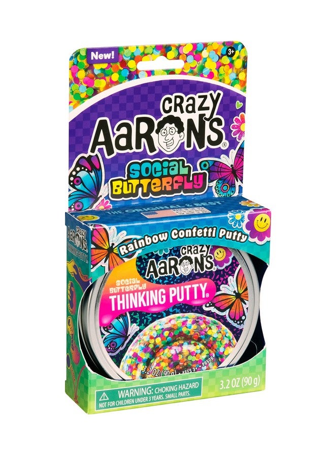 Crazy Aaron's Social Butterfly Thinking Putty 4 Tin Seethrough Putty Soft Texture Thinking Putty Nontoxic Sensory Play Putty Never Dries Out Creative Toy For Ages 3+ - Image 2