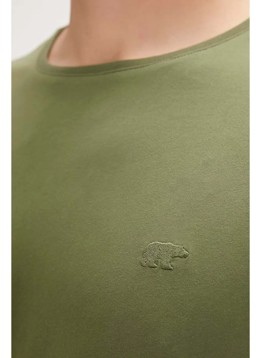 باد بير Men's Solid T-Shirt Thyme 19.01.07.045-C123