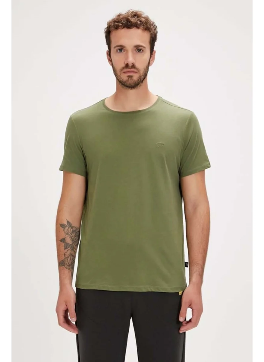 باد بير Men's Solid T-Shirt Thyme 19.01.07.045-C123