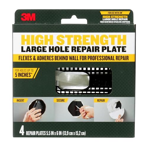 3M High Strength Large Hole Repair Plate, 4-pack - Image 1