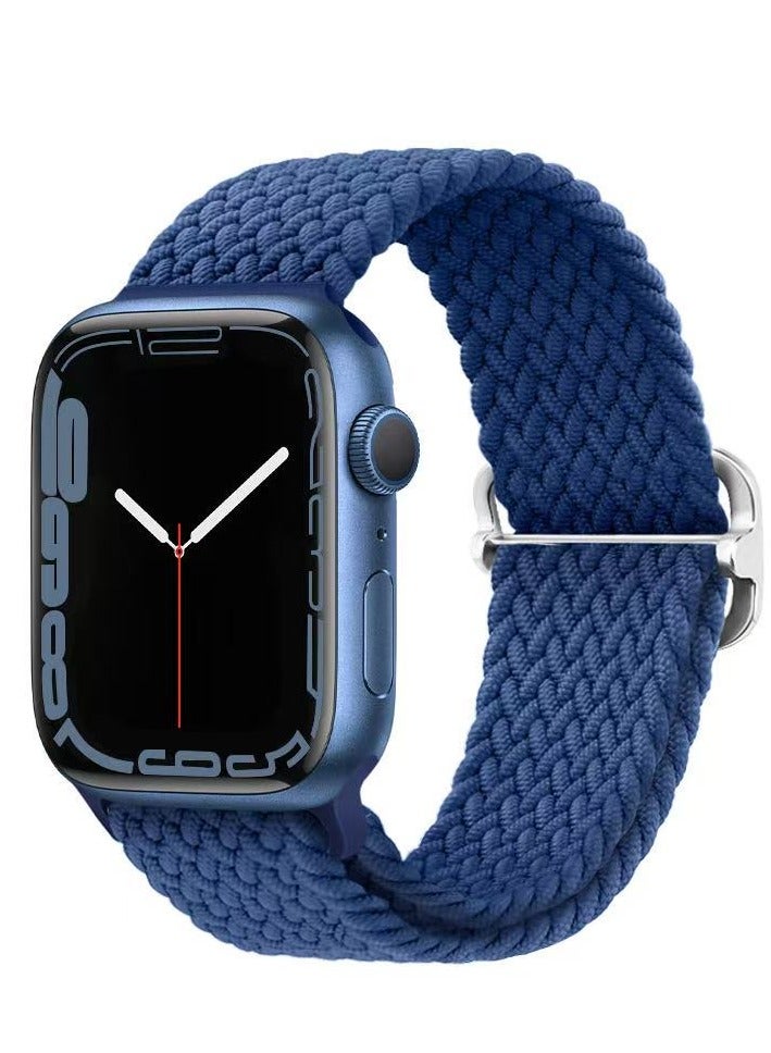 Watch Nylon Band 42/44/45/46/49mm Compatible with Apple Watch Series 8/7/SE/6/5/4/3/2/1 blue  - Image 1