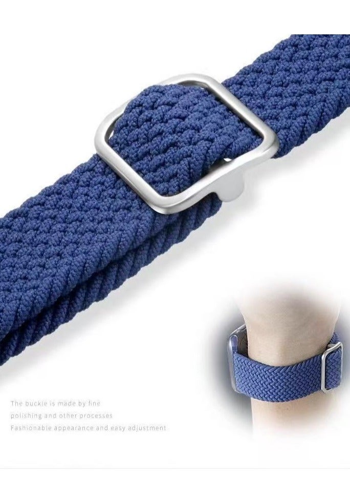Watch Nylon Band 42/44/45/46/49mm Compatible with Apple Watch Series 8/7/SE/6/5/4/3/2/1 blue  - Image 2
