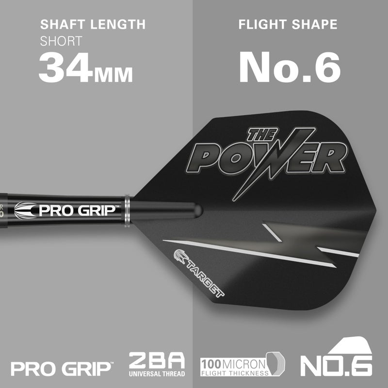 TARGET Darts Phil Taylor Power 8-Zero Black P8Z4 80% Tungsten Steel Tip Darts Set, 21G | Phil Taylor Darts, Player Edition Set | Pro Darts Accessories, Professional Darts Set, Dart Case Included - Image 4