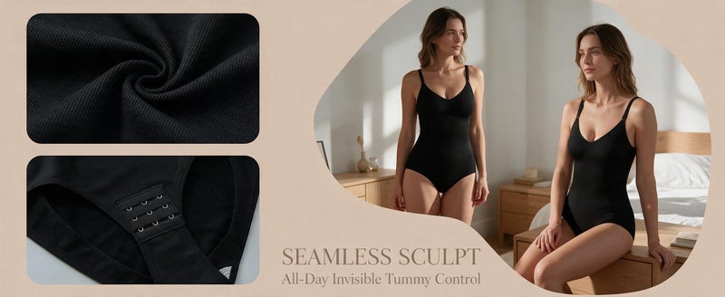 Women's Seamless Shaping Bodysuit with Tummy Control, Hip Lift and Bust Support - Image 3
