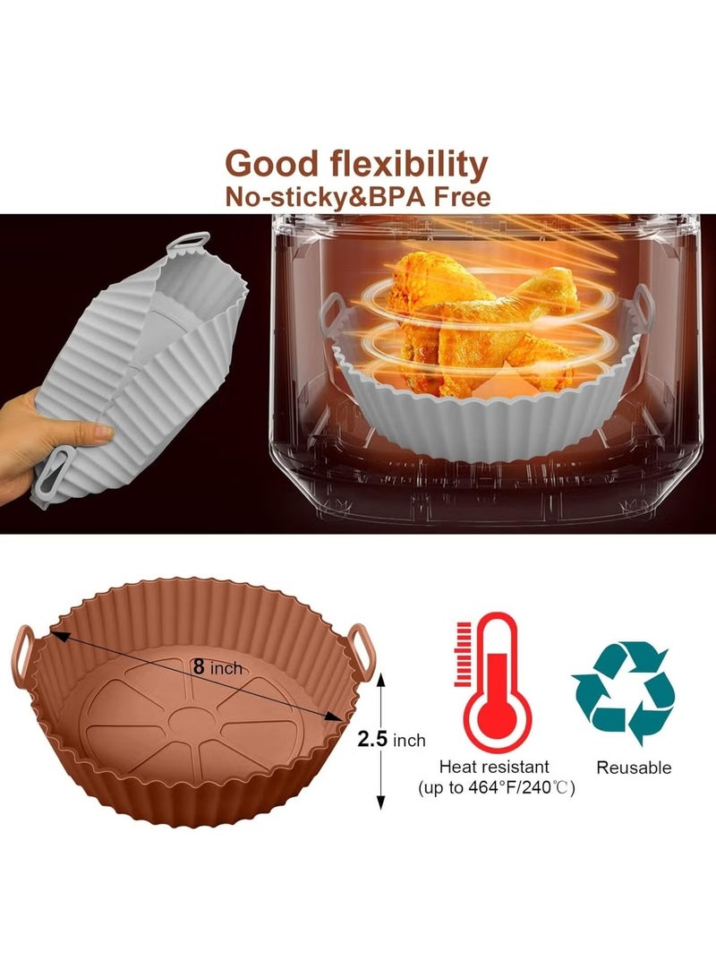 Upgrade Your Air Frying Experience with the Ultimate Silicone Liner Say goodbye to the hassle of scrubbing your air fryer basket. Our premium silicone liner is designed to keep your appliance spotless while delivering perfectly cooked meals every time. The innovative grooved base allows for superior air circulation, ensuring your favorite snacks are crispy on the outside and tender on the inside. Made from heavy-duty, food-grade silicone, this liner is built to last and can handle the highest oven settings. It's the must-have eco-friendly accessory for every air fryer owner, making healthy cooking and cleaning faster and simpler than ever. - Image 3