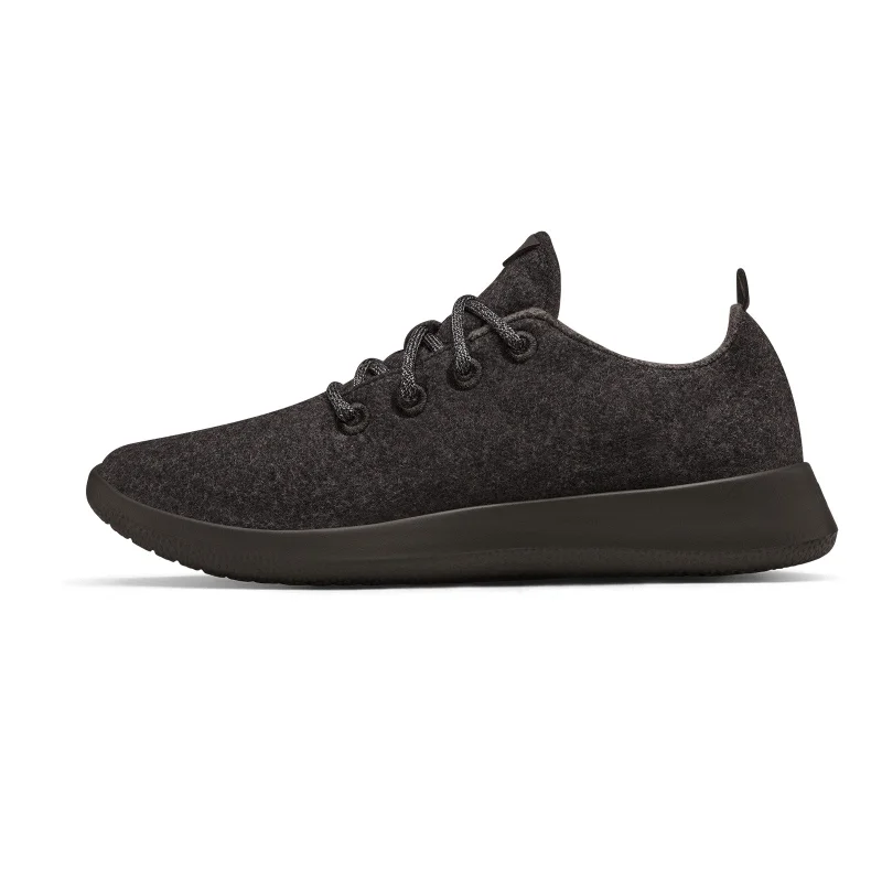Women's Wool Runner - Natural Black (Black Sole)