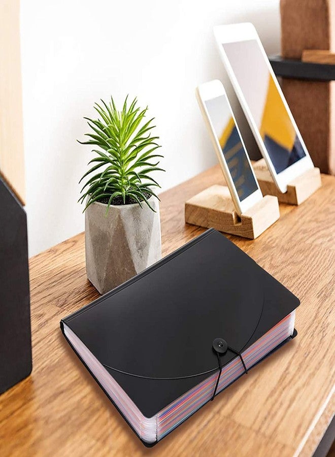 MEZON Accordian File Organizer 24 Pocket Expanding File Folder with Cover & Labels Plastic Portable Desktop Letter A4 Paper Document Receipt Bill Storage Filing Folder Organizer - Image 3