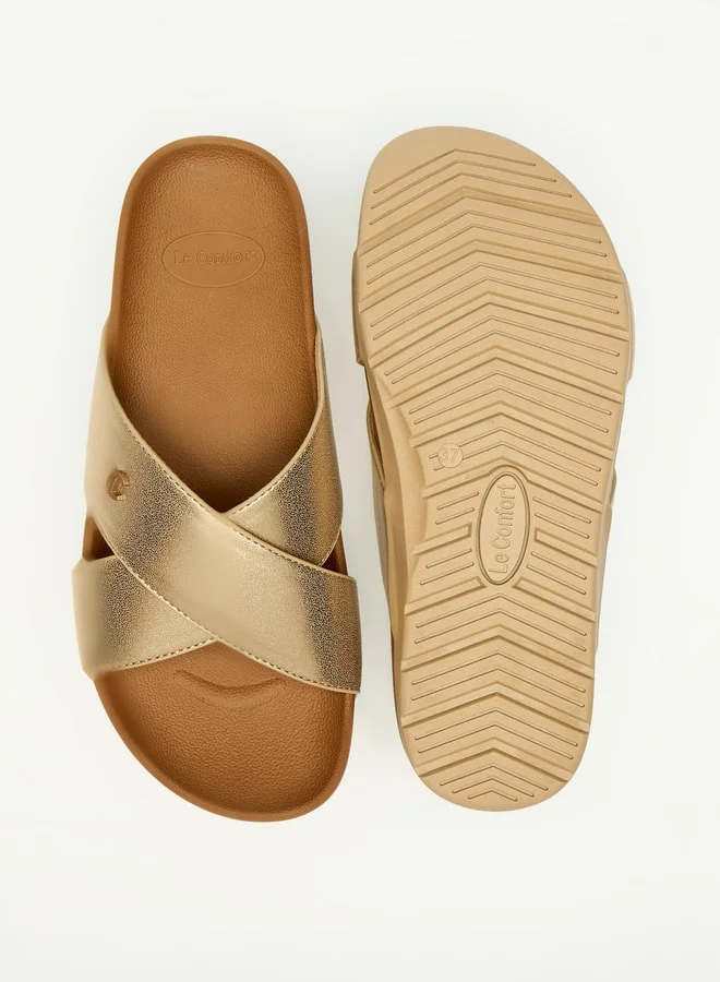 Le Confort Women's Cross Strap Slip-On Flatform Sandals