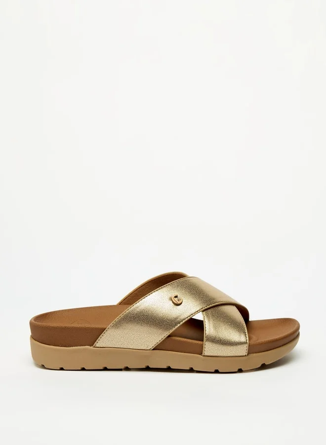 Le Confort Women's Cross Strap Slip-On Flatform Sandals