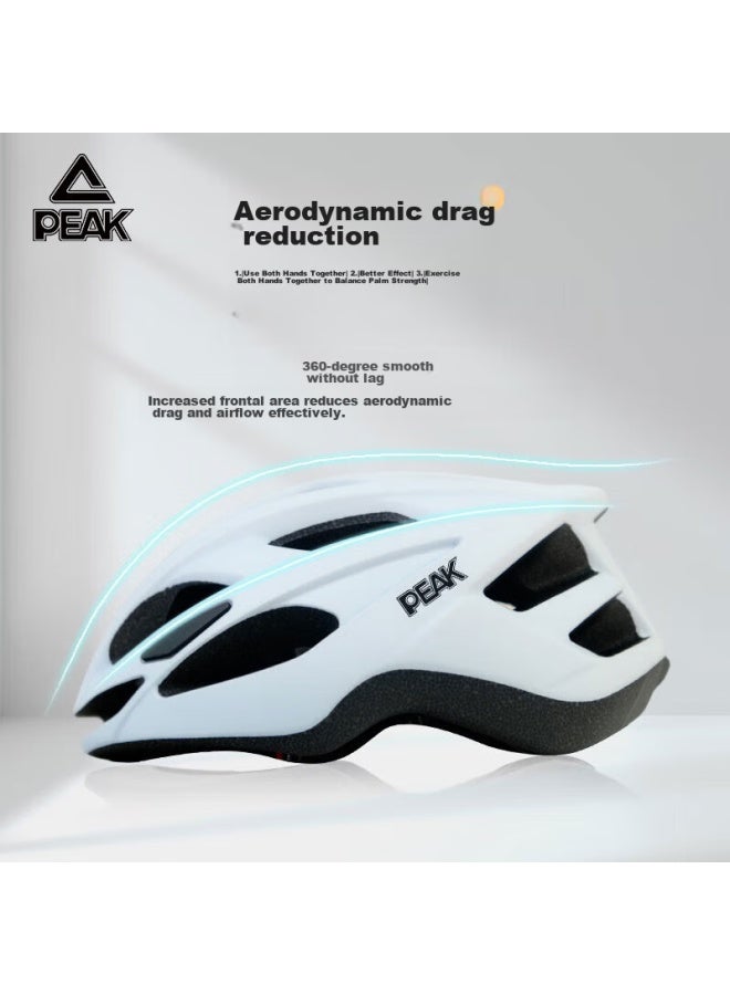 Peak Bicycle Helmet, Mountain And Road Bike Riding Helmet, One-piece Molding Safety Helmet For Men And Women, Matte White Classic Style - Image 1