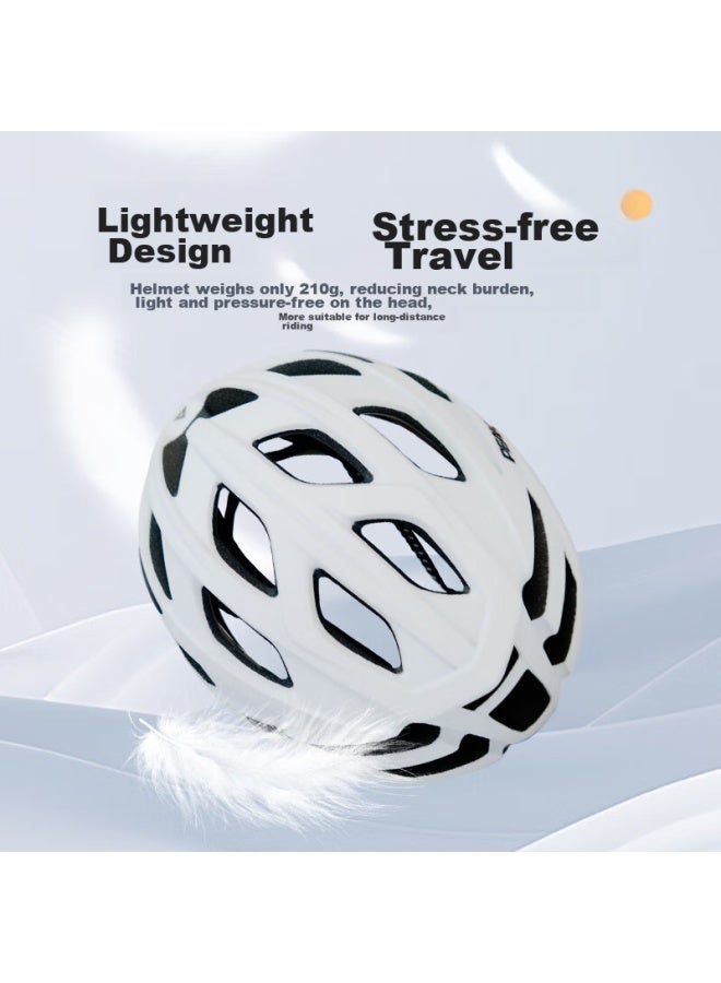 Peak Bicycle Helmet, Mountain And Road Bike Riding Helmet, One-piece Molding Safety Helmet For Men And Women, Matte White Classic Style - Image 4