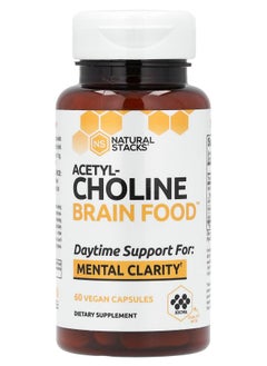 Natural Stacks Acetyl-Choline Brain Food 60 Vegan Capsules 