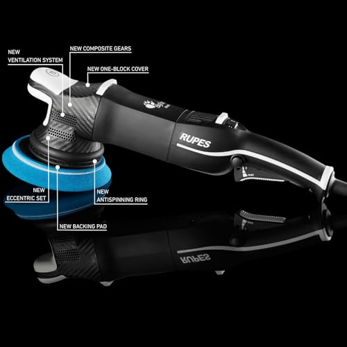 RUPES Bigfoot LHR15V/BAS Mark V Random Orbital Polisher Kit for Car Detailing & Removing Scratches | Pad Slipping Prevention | Anti-Spinning Ring | Improved Balance and Control - Image 2