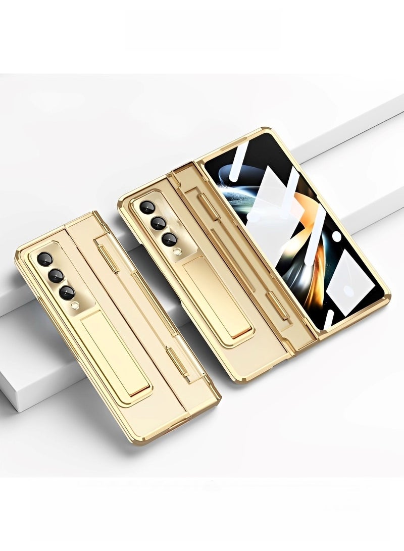 ريوكل حافظة هاتف مع واقي شاشة شفاف غير لامع مع حامل مفصلي لهاتف Samsung Galaxy Z Fold 3 Fold 4 Fold 5 - Image 2