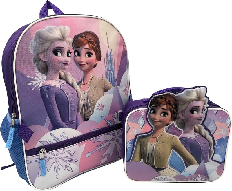 Fast Forward Kid's Licensed POP-OUT 16" Backpack With Lunch Box Combo Set (Frozen) - Image 2