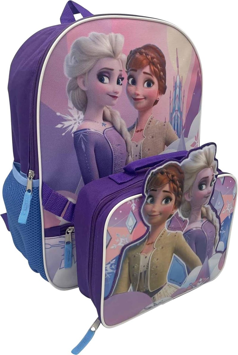 Fast Forward Kid's Licensed POP-OUT 16" Backpack With Lunch Box Combo Set (Frozen) - Image 3