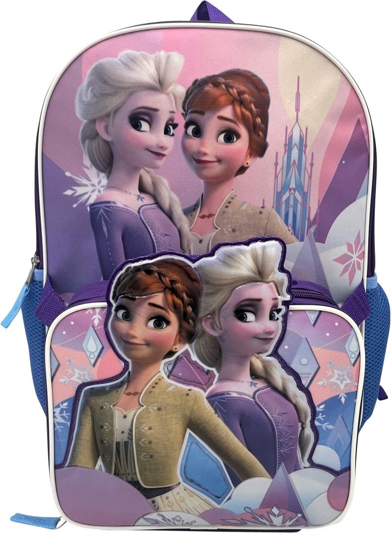 Fast Forward Kid's Licensed POP-OUT 16" Backpack With Lunch Box Combo Set (Frozen) - Image 1