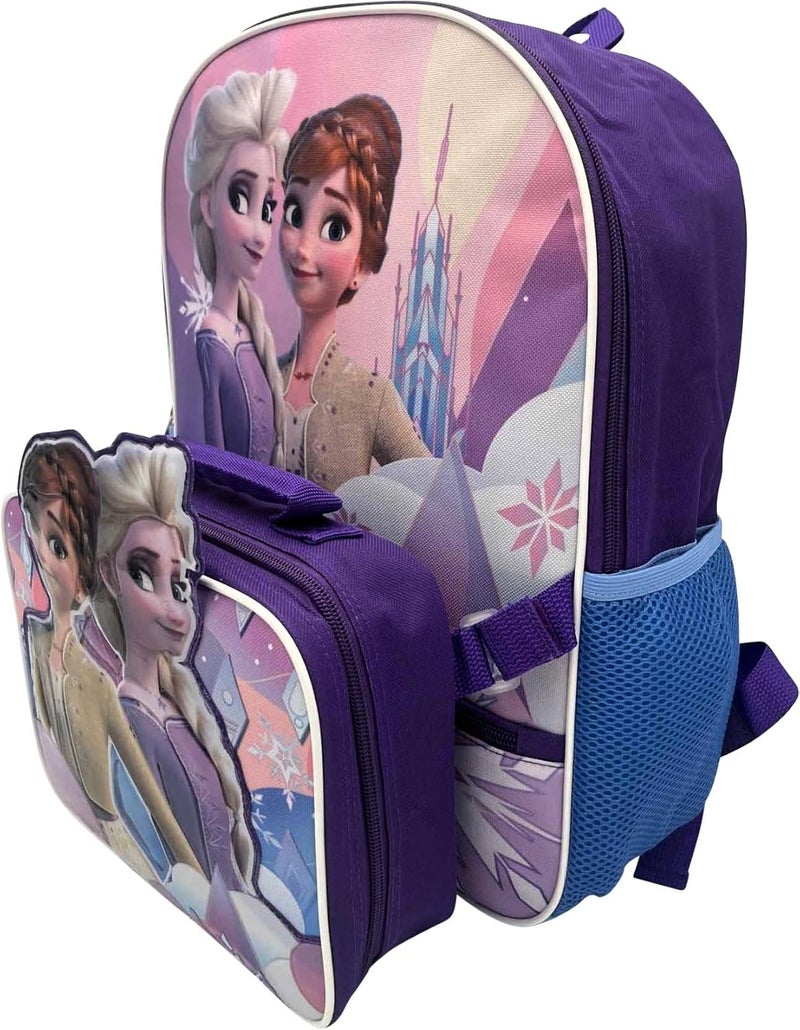 Fast Forward Kid's Licensed POP-OUT 16" Backpack With Lunch Box Combo Set (Frozen) - Image 4