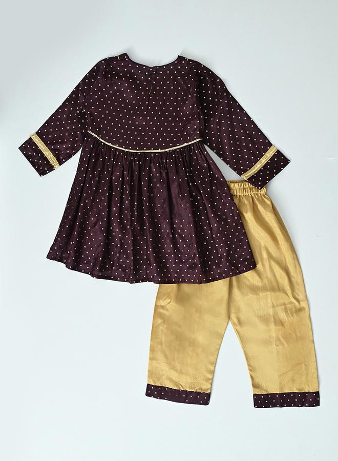 BELLA MODA Bella Moda Printed Long Sleeve Ethnic Top and Pants Set  - Image 2