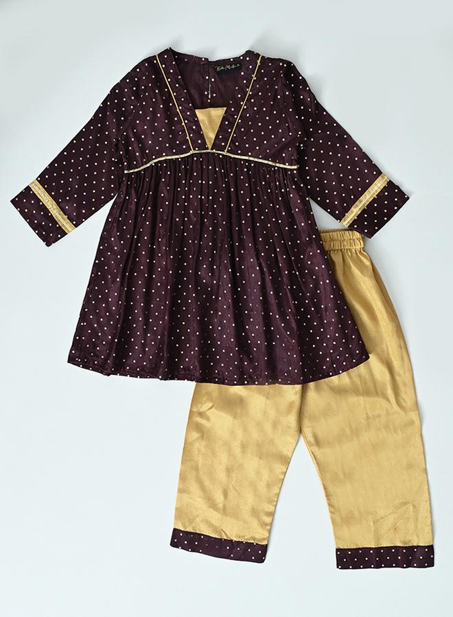 BELLA MODA Bella Moda Printed Long Sleeve Ethnic Top and Pants Set  - Image 5
