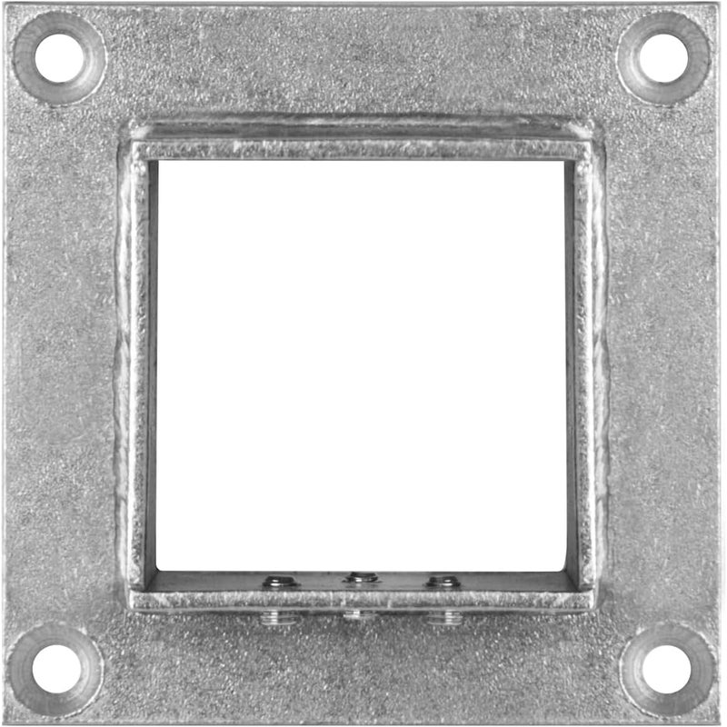 eoere 4 PCS 2" Square Post Flange Base, 304 Stainless Steel Deck Rail Systems for Floor Fence or Deck Mount 2" x 2" Post Fittings - Image 4