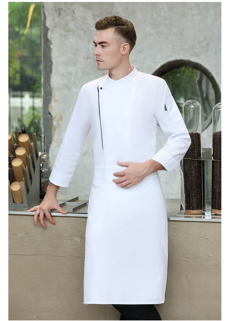 NIBEMINENT 1pcs Restaurant Chef Uniform Kitchen Work Clothes 7-Point Sleeve Top  - Image 4
