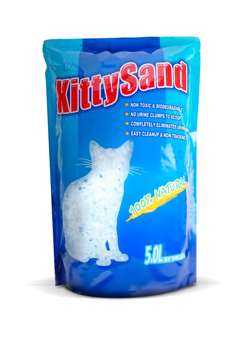 Kitty Sand 100% Natural Silica Crystal Premium Quality Cat Litter 5L - Pack of 3 - Image 2