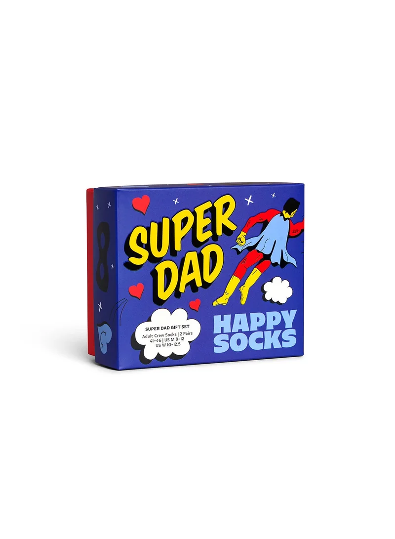 هابي سوكس طقم هدايا جوارب "الأب البطل" - عبوتان