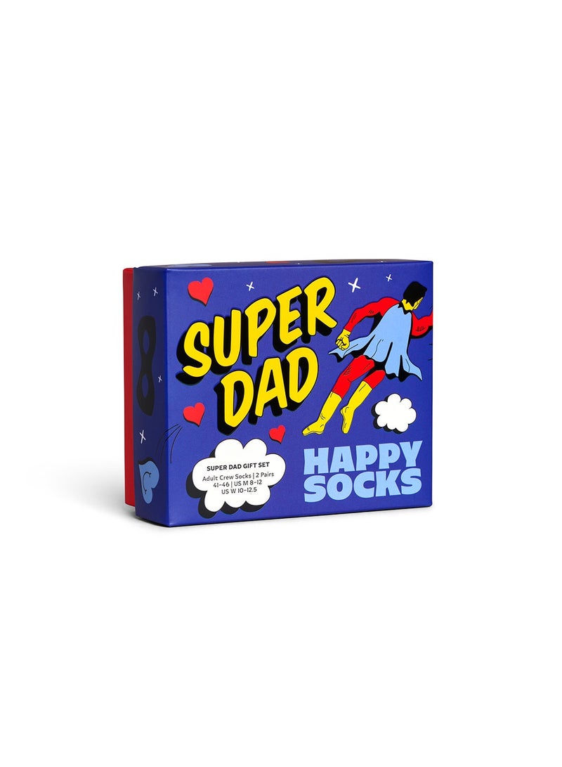 Happy Socks 2-Pack Super Dad Socks Gift Set - Image 4