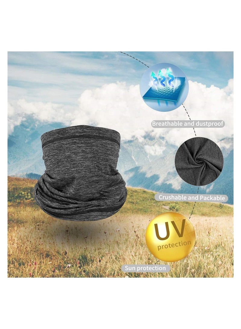 SYOSI Neck Gaiter Face Mask, Neck Gaiter Face Mask Scarf Dust Sun Protection Cool Lightweight Windproof, Breathable Fishing Hiking Running Cycling - Image 3