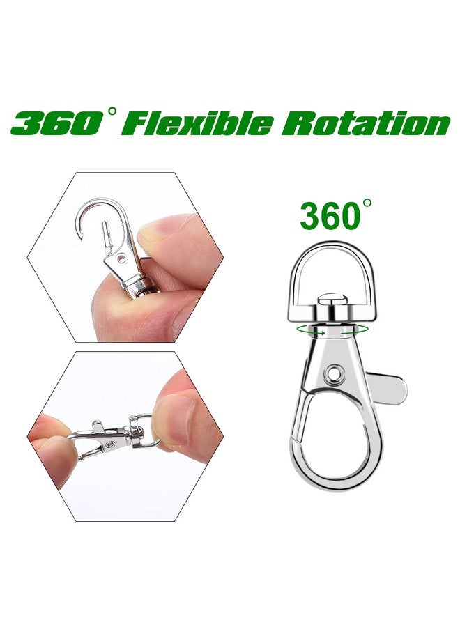 SANNIX 60Pcs Lobster Claw Clasps With Key Rings 30Pcs Keychains Clips Hooks And 30Pcs Key Chain Rings Keychain Accessories Keychain Rings For Crafts Keychain Making Kit For Crafts - Image 4